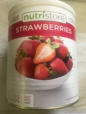 Freeze Dried Fruit Strawberries Nutristore Survival Bulk Food #10 Canned