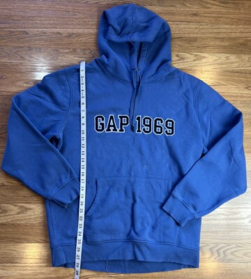 Gap Blue Gap 1969 Hooded Hoodie Pullover Sweatshirt Adult Size XL