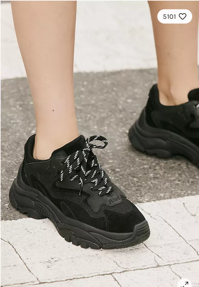 Ash Free People Miles Dad shoes Black Sneaker US 10 NWOB 275