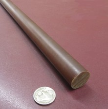 Phenolic Micarta XX Paper Rods .875" 7/8" Diameter x 12" Long