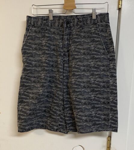 Dickies Camo Shorts Men Size 30 Relaxed Black Grey - Picture 1 of 3