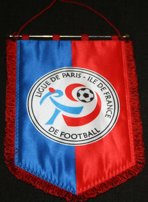 FOOTBALL FANION PENNANT Wimpel Gagliardetto Ligue De Paris Ile De