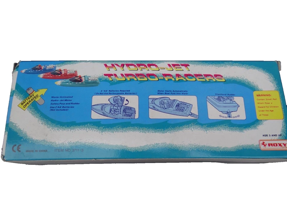 Hydro Jet Speed Boot Batterie Operated Vintage Spielzeug Roxy 90er Jahre NEU OVP - Bild 2 von 3