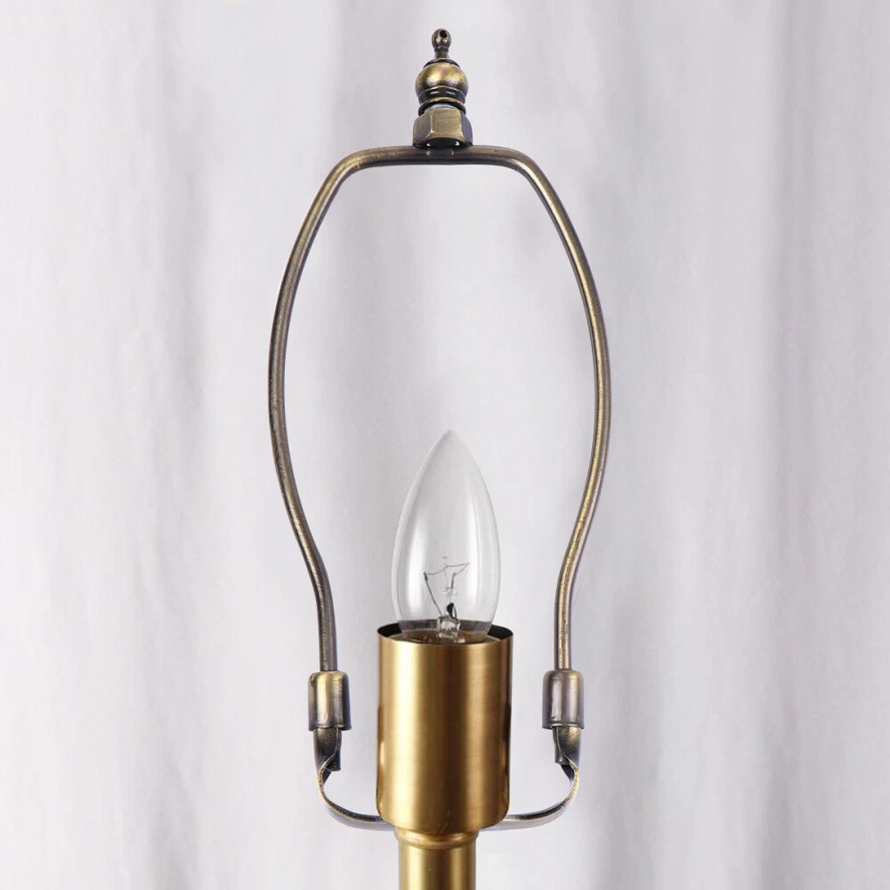Antique brass lamp harp deals