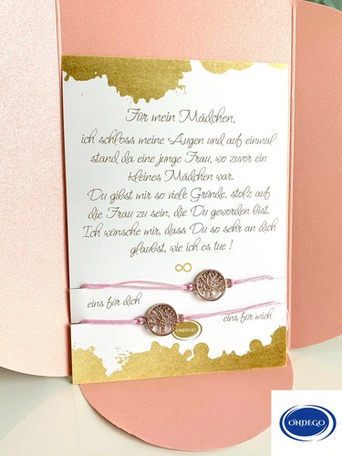 2x XXL Tochter Geschenk Armband Mama Mamaliebe Mutter Freundschaftsarmband Armba