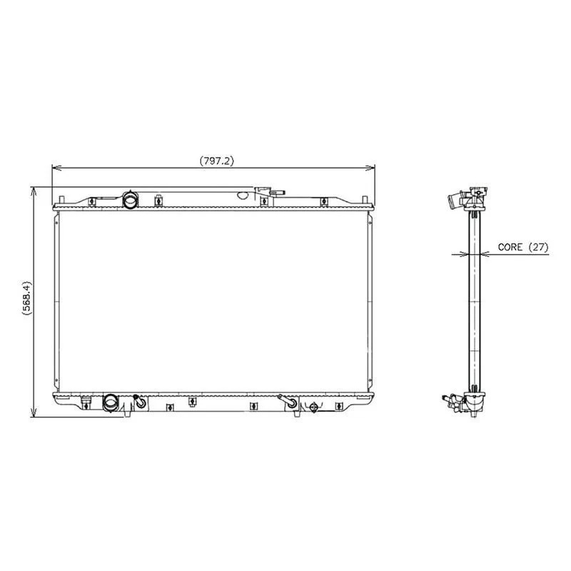 For Honda Odyssey 2005-2010 Denso Engine Coolant Radiator - Изображение 2 из 2