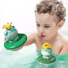 New Baby Bath Toys Electric Spray Water Floating Rotation Frog Sprinkler Shower