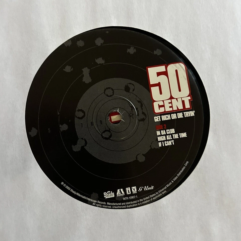 50 CENT Get Rich Or Die Tryin' Rare 2X Vinyl LP Clean Version 2003 Y2K INT Foto 2 de 4