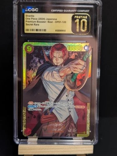 💎CGC Pristine 10💎 One Piece CCG Shanks OP01-120 Secret Rare Parallel Foil EN
