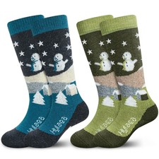 Merino Wool Ski Socks , Knee-high Warm Thermal Snowboard Skating Socks for Bo...