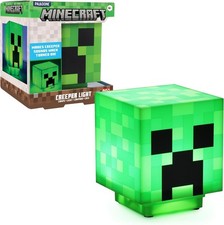 Minecraft Creeper Light w Sound Table Desk Lamp Night Light Mood Room Decor Icon