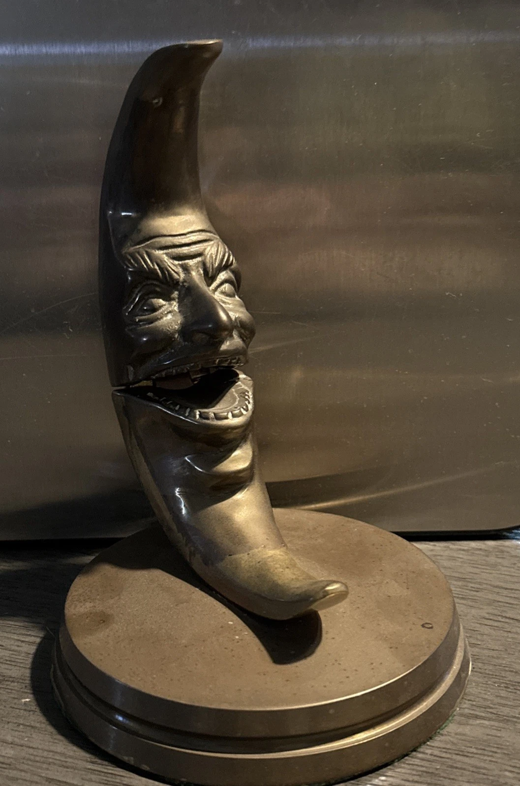 Man in the Moon Nutcracker Solid Brass Crescent Moon Vintage
Opens in a new window or tab