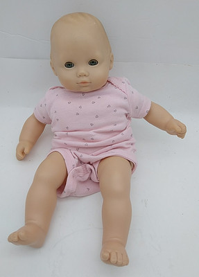 PLEASANT COMPANY American Girl BITTY BABY Doll Grey Eyes Blond Hair 15  Doll