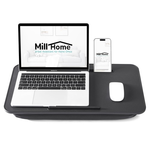 Lap Desk, Lap Desk with Cushion, Fits up to 17 inch Laptop, Pillow Designed, - 第 2/8 張圖片