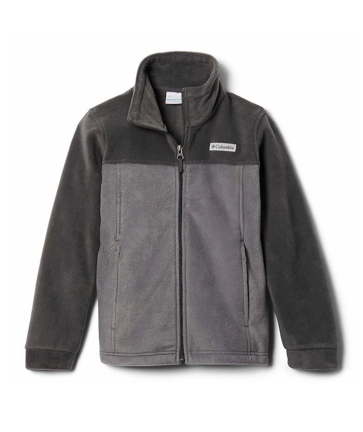 NWT! Columbia Boys' Steens Mountain II Fleece Jacket in a Grey Colorway Size L