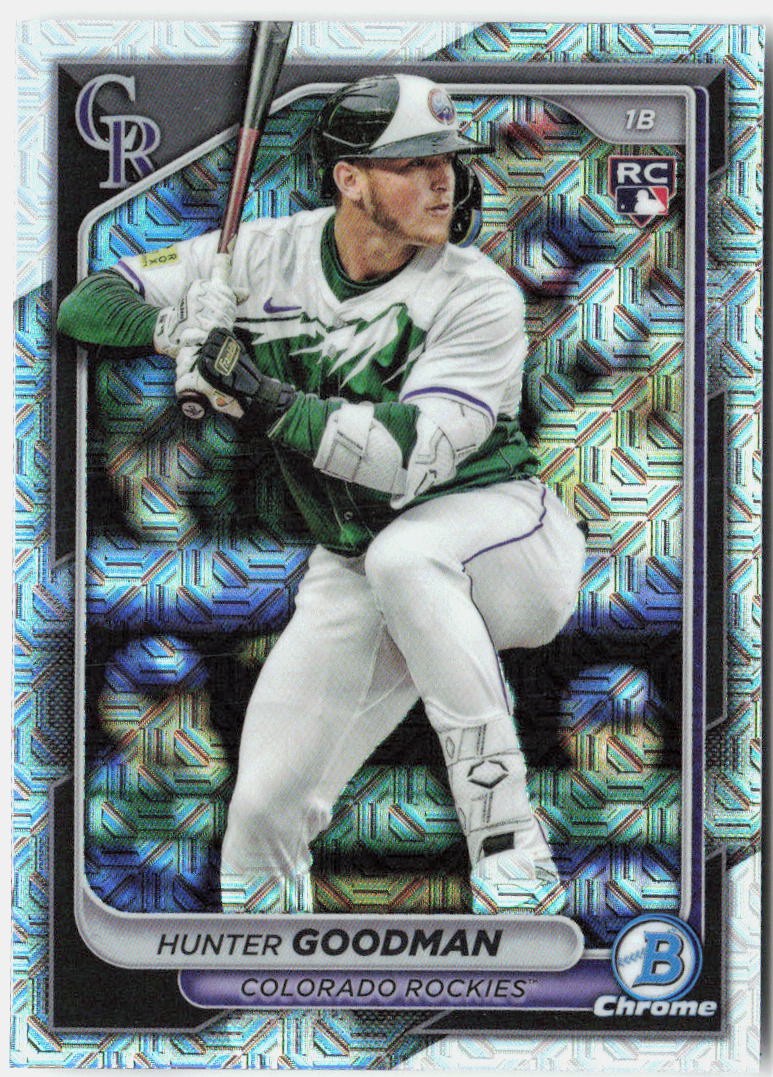 2024 Bowman Chrome #25 Hunter Goodman Mojo Refractors