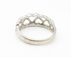 DL 925 Sterling Silver  Up & Down Open Love Hearts Band Ring Sz 7  RG10886 — photo 3