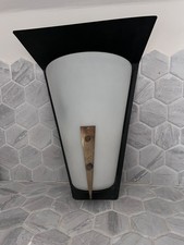 A pair of Art Deco wall lamps, black and white. Excellent condition. 30 x 23 cm.