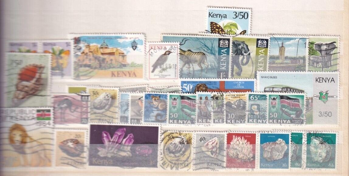 SA15e Kenya selection used stamps