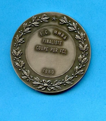 FOOTBALL LUXEMBOURG, médaille FC M.M.R., FINALISTE COUPE F.C.L. 1980 - Photo 1/2