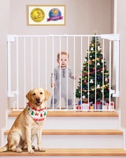 Cumbor 29.2–43 Baby Gate for Stairs, Wall-Mounted Drill Required, Expandable