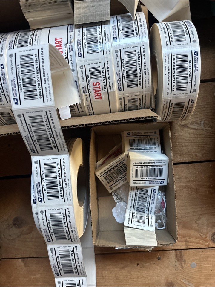 1000 x Pitney Bowes 888 Shipping Tracking Postage Labels Free Same Day ...