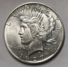 1927-D Peace Silver Dollar AU