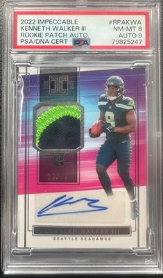 SUPER BOWL  MVP 2022 PANINI ROOKIE PATCH AUTOGRAPHS KENNETH WALKER III /99