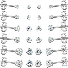 10 Pairs Small Stud Earrings for Women   Hypoallergenic Stainless Steel Tiny Ear