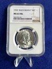 1955 "Bugs Bunny" Franklin Half Dollar 50c *NGC MS63FBL Choice BU* Full Bell
