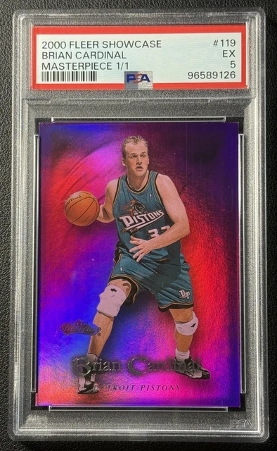 1/1 Brian Cardinal PSA 5 2000-01 Fleer Showcase #119 Rookie Masterpiece RC 1/1