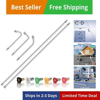 120'' Pressure Washer Extension Wand,2 Pack 60 Inch Stainless Steel Power Wash...