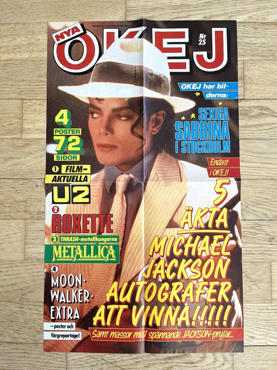 Michael Jackson 1988 Swedish Advertisment Promo Poster Music