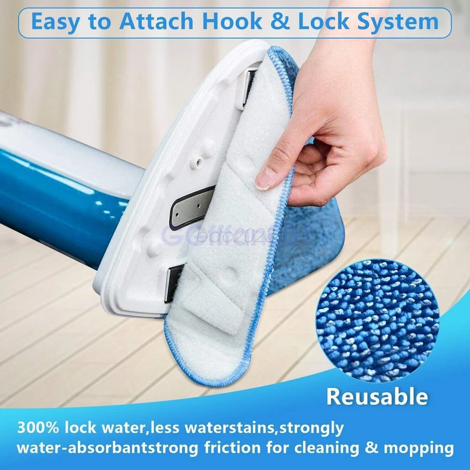 2/4 Pack of FOR VAX STEAM CLEANER CLOTH REPLACEMENT STEAM MOP PADS - Image 3 of 4