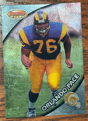 1997 BOWMAN'S BEST ORLANDO PACE FOOTBALL ROOKIE CARD RC-CARD #8-MAY110