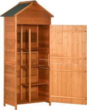 Capanno Attrezzi 2 ante Legno 84x52x188 cm Legno Naturale Vivagarden