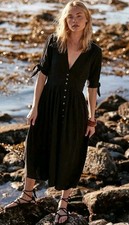 Free People Cotton Solid Maxi Dresses for Women