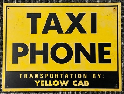 ナ*ト様 Yellow Cab Taxi ルーフサイン　US雑貨　イエローキャブ Vintage Original Double Sided Sign Taxi Phone Yellow Cab | eBay