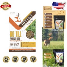 10lb No-Till Food Plot Seed - Fast Grow Clover, Rye, Turnip, Oats - Deer Attr...
