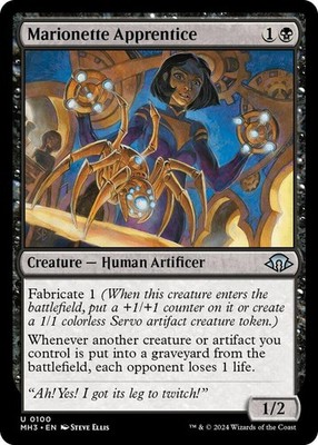 Marionette Apprentice 100 Uncommon Modern Horizons 3 Magic: The Gathering NM