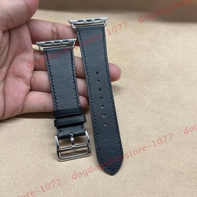 24MM Premium Genuine Leather Watch Strap Band For Apple Watch Hermes Ultra SE10 