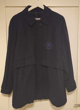 Vintage Burberry Bomber Jacket / Wool Alpaca / Navy Blue / Zip / Size M/L