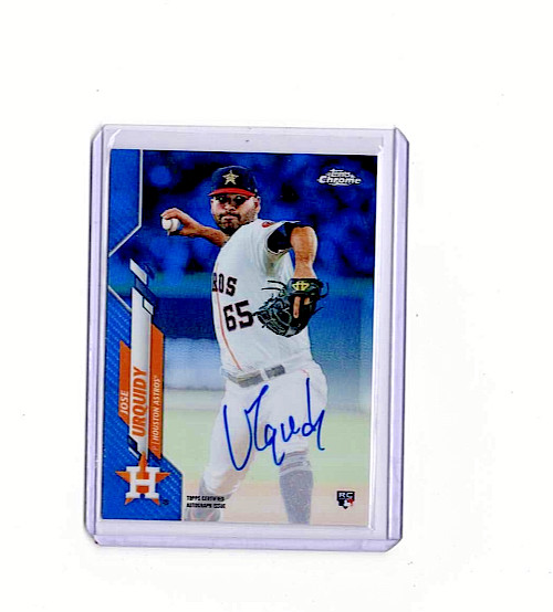 Jose Urquidy /150 - 2020 Topps Chrome - Rookie Autographs Blue Refractor #RA-JU