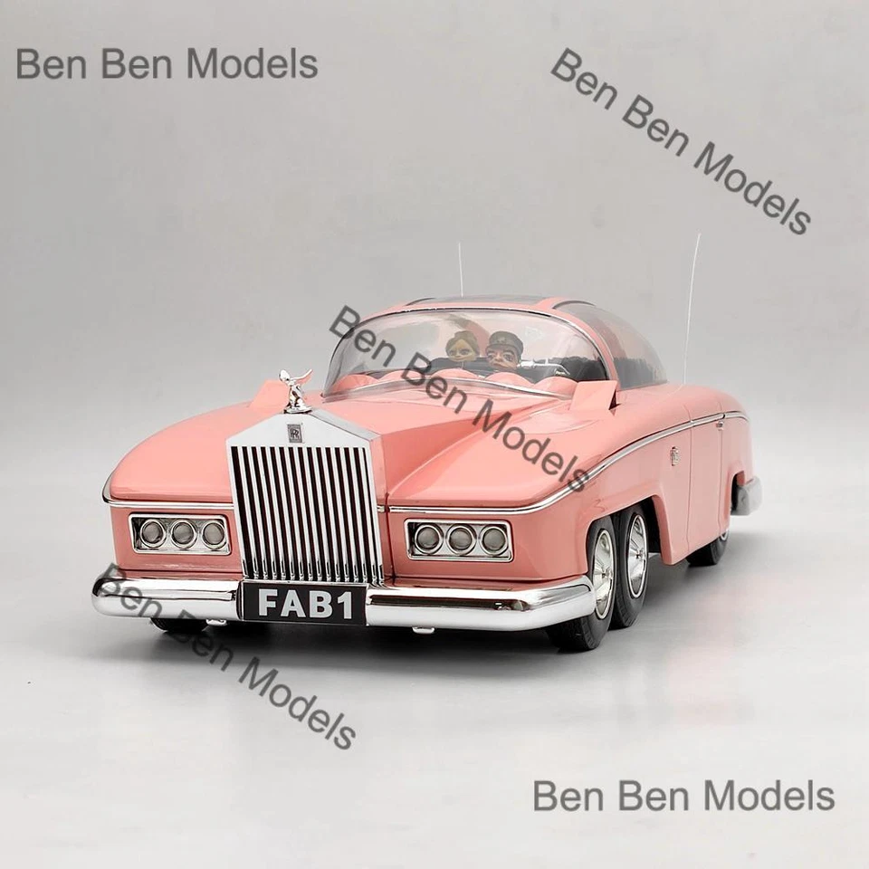 1:18 RARE AMIE Rolls Royce Lady Penelope's Thunderbirds FAB 1 Resin Models Car - Image 4 of 4