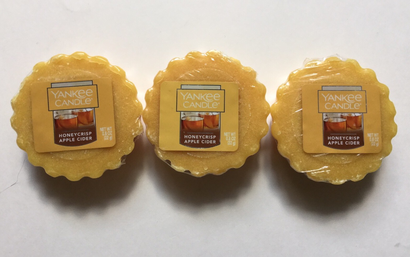 Yankee Candle HONEYCRISP APPLE CIDER TARTS WAX MELTS X 3 HTF RETIRED
