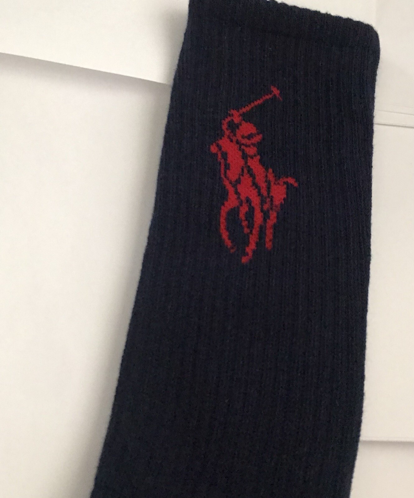 Polo uomo Ralph Lauren calze sportive classiche blu grandi rosse polo pony nuove