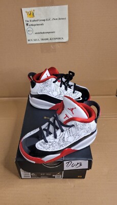 New Jordan Dub Zero TD 6C WHITE/BLACK-VARSITY RED 311072 116
