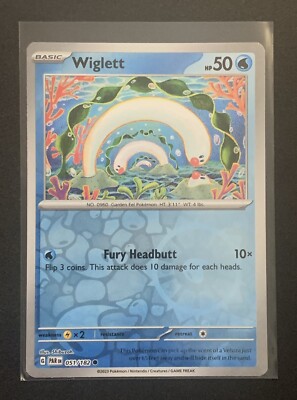 Wiglett (Reverse Holo) - 051/182 - Common - Paradox Rift - Pokemon TCG