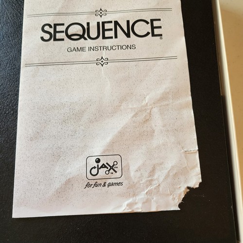 SEQUENCE Game Of Strategy With Board Cards Chips Complete Vintage 1995 Jax - Picture 3 of 16