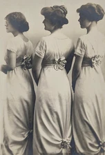 Antique Photo Women With Back To Camera Edwardian Fashion Hauck Lincoln Nebraska